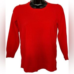THEORY Orange-red crew neck sweater Size P/TP